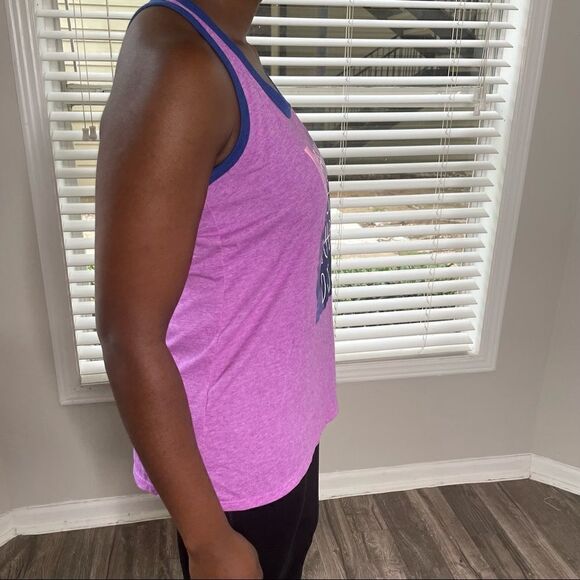 2/$20 Athletic Works 'Should Would Could Did' Activewear Purple Tank - Picture 10 of 15